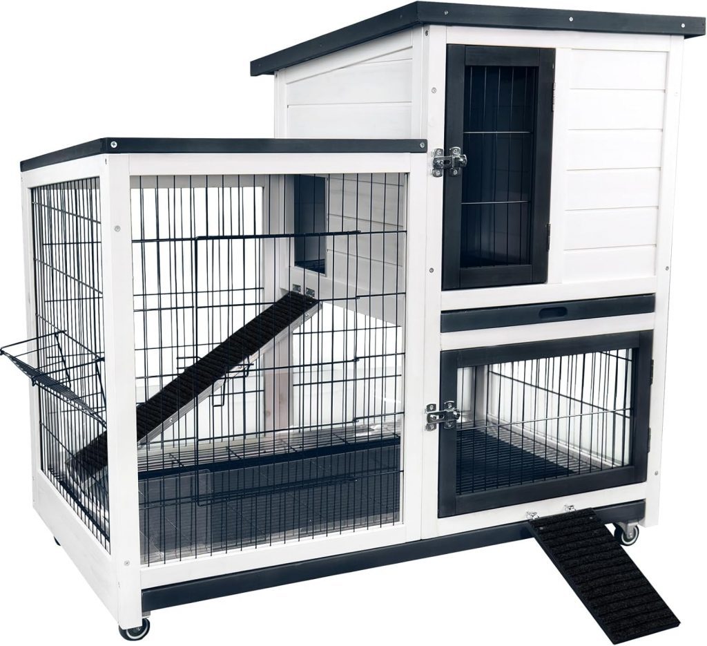 best rabbit hutch 2025 FunXplore 2-story for small bunnies